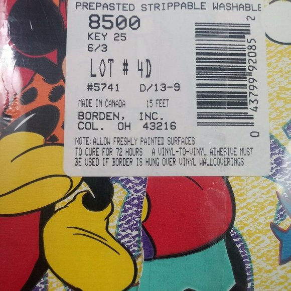 Vintage Mickey Mouse & Friends Wall Paper Border NEW Dinosaurs Disney Kidcore - Picture 9 of 14